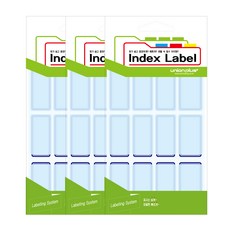 유니온플러스 보호필름 견출지 UL-2416BL 19 x 38 mm, 3개, 청색