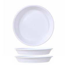 小麥購物 通用花盆底盤 L529, 3個, 白色