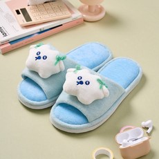 BUTTERSHOP Shop 亮眼汪汪棉花狗臉部造型拖鞋, 260, 薄荷綠