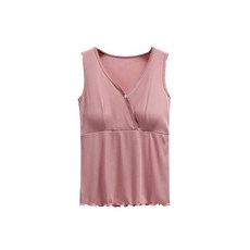 V領孕婦背心 磚紅色