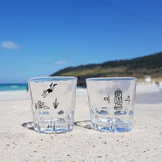 Jejuaepongdang 燒酒杯 2件組 + 盒裝, 隨機出貨(盒裝), 1套