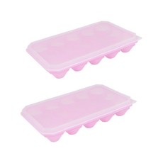 incoc 矽膠方塊製冰盒 15格 2入, 粉紅色