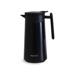 MUDITA 真空不鏽鋼保溫水壺, 860毫升, 黑色的