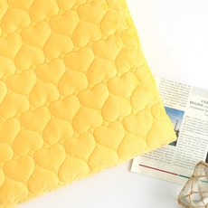 하트 조이 누빔 4온스 부드러운 극세사 홈패션 원단, 허니옐로우, 1개