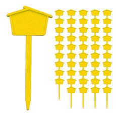 SOFTHOLIC 盆栽植物名牌 50入, 黃色