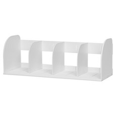 SYSmAX 4格巨型分隔書檔, 白色, 4格