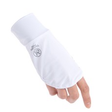 腳繪 高爾夫UV防護露指手套 (右手用), 1件, 白色