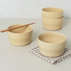 라운드앤플랫 로코리빙 미드라인 면기, 옐로우, 옐로우, 옐로우, 옐로우, 4개