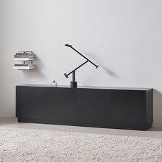 웰퍼니쳐 모나티 거실장 1800 방문설치, 블랙