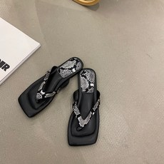 아로무드 여성용 스퀘어헤드 비치 쪼리 슬리퍼
