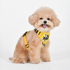 퍼피아 강아지 페인트팝 사이즈 조절 하네스 H HH2100, 옐로우, 1개