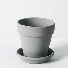 JCP 모란디 컬러 매트 미니멀 화분, 그레이