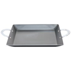 EUGENE TOSCO 露營用雙耳方形煎烤盤, 大號（395 x 345 毫米）, 1個