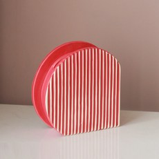 條紋彩色花瓶, 紅色