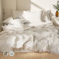 Tessa 雪花泡泡紗床罩, 粉紅色