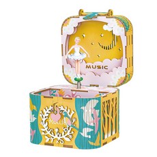 Robotime 音樂盒DIY音樂盒跳舞芭蕾舞演員英文版AMD52