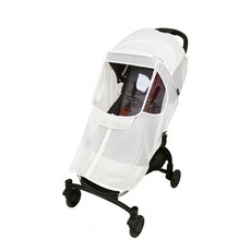 wowbaby 便攜式嬰兒車相容防蟲蚊帳罩 Egg Z/Tabo Flex/Ryan Gram/Lollipop Mini/Hamilton X1/Genie Zero 2/Quid, 象牙白, 1個