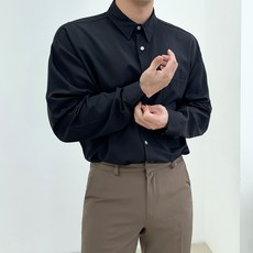 남성용 오버핏 고밀도 링클프리 셔츠