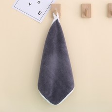 므뮤 벨벳 사각형 단색 고리 핸드타월, 벨벳 그레이, 5개