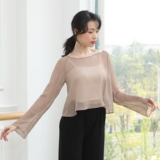 HAMATE 現代舞雪紡透視上衣