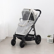 MOMNEST S型嬰兒推車蚊帳罩 豪華版 相容Oyster3 Bugaboo Dragonfly Dune Solo Priam, 1個, 奶油色