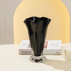 미르노아 꽃다발 유리 화병 MMM3508, 블랙