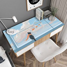 Market A 夢幻樂園防水桌墊, 魚與貓, 60 x 60 cm