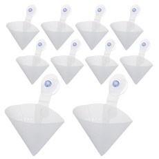 LivingDA 水槽吸式過濾網 錐型, 白色的, 10個