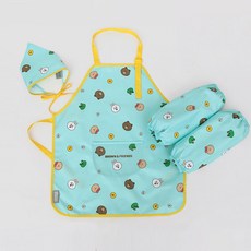 라인프렌즈 브라운앤프렌즈 아동용 앞치마 세트