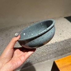 Parajuni 復古潑墨居家咖啡館風格陶瓷甜點碗 M HJ1298, 灰色, 1個