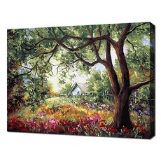 Ecosol 自助油畫 27色風景畫 DIY名畫繪製 40 x 50 cm, 紅髮安妮紫羅蘭山谷