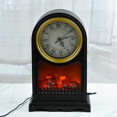 Home mine 壁爐篝火LED小夜燈, 黑色