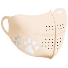 U2SPORTS Standard Lifestyle Pro 防紫外線口罩 MS4, 膚色21 + 白色, 1個