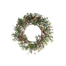 聖誕紅莓蠟燭支架環形花環, 紅綠