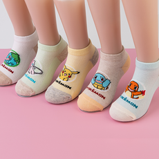兒童款 Ippum 寶可夢 皮卡丘 運動短襪 PK-10 5雙組