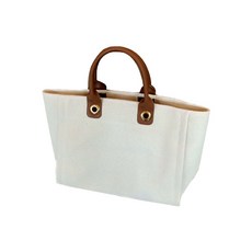 Dizicon棕色手提帆布圓點包