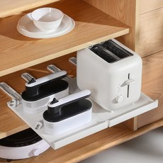 Macojay 免鑽孔滑軌層架, 白色, 1個