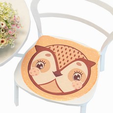 角色印花透氣坐墊 4入, 貓頭鷹