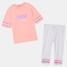 Cindy kids 女童霓虹寬鬆長版T恤套裝 CIRT22505