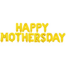 Eumes 母親節活動字母氣球 MOTHERSDAY, 1套, 金色