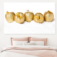 백앤아트 집들이 선물 사과 그림 풍수 인테리어 캔버스 액자 06 오복 골드사과, 1개