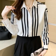 LUNA GIRL 女款Snowbolly條紋襯衫 L26SPST010902