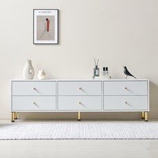 파로마 다온 와이드 서랍 수납장 거실장 1600 방문설치, 화이트