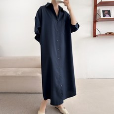 BONBONSTORY 長版Magnol襯衫式長洋裝 孕婦裝