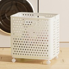 소니오 가정 다용도 접이식 빨래바구니, 04 바퀴 크림