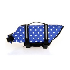 藍色工廠狗救生衣BF044, 藍點