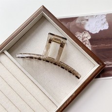 닷이프 여성용 스프링 애쉬브라운 반투명 헤어집게