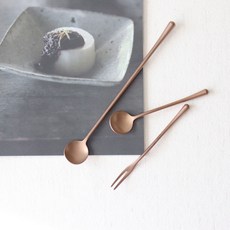 kamome kitchen 波浪下午茶餐具3件組, 1套, 玫瑰金