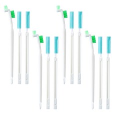 O-ON 隨行杯 縫隙清潔刷 加濕器刷具 4入 + 清潔棒 8入, 混合顏色, 1套