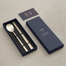 LIHAN Living Curator Geo 青銅湯筷組, 湯匙 + 筷子, 單一顏色